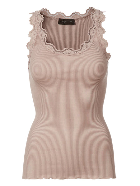 002 Rosemunde Camisole longue dentelle dans le haut