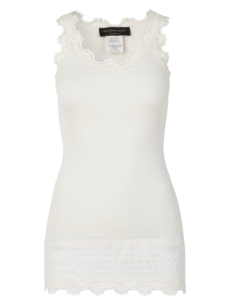 001 Rosemunde Camisole longue avec dentelle