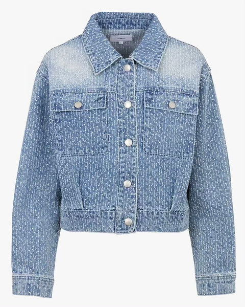 373416 Veste jean cristaux Daryl