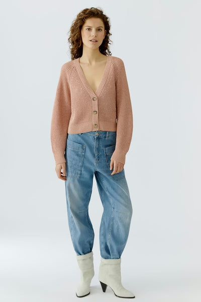 345016 Oui cardigan rose lurex