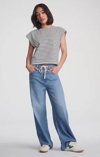 359616 Mavi JEAN Nella avec lacet à la taille