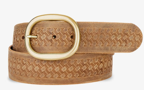 741214 Brave ceinture suède souple tan