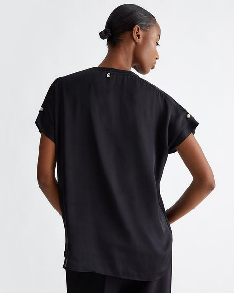 236324 Liu Jo top manche courte avec perle