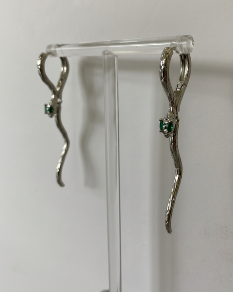 336425 L’ACTUEL Boucle d’oreilles inox plaqué argent 925 serpent