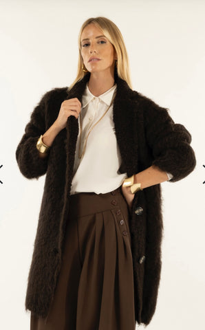 384725 Kontatto manteau mohair espresso