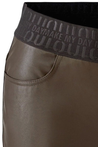 412626 Oui pantalon cuir végan