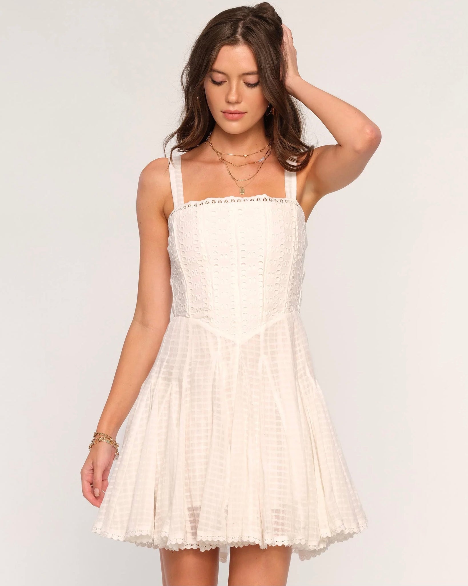 327115 Heartloom robe May blanc cassé