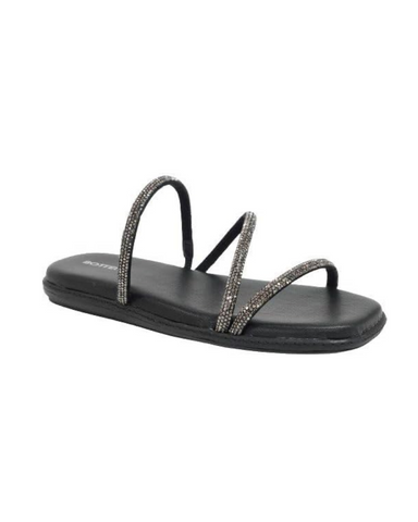 674714 Bottero sandales basses noires brillantes