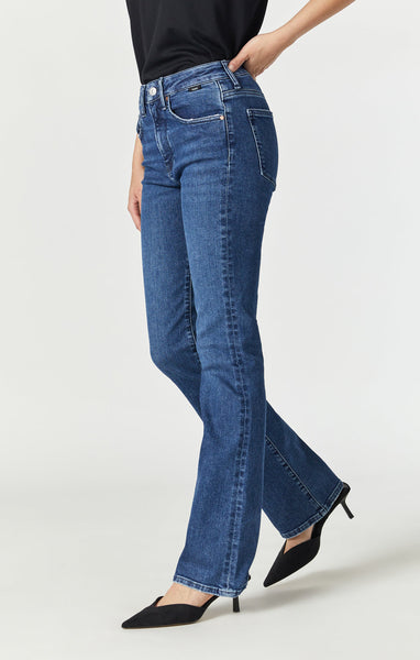 573523 Mavi jean flare t.haute indigo