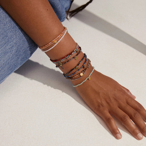 699414 Pilgrim bracelet fin cristaux colorés