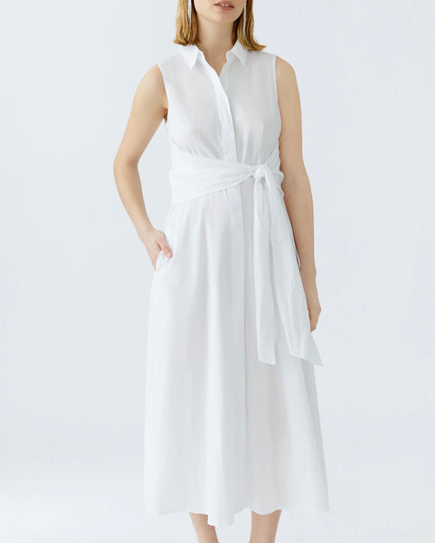 320115 OUI robe longue nouée blanche