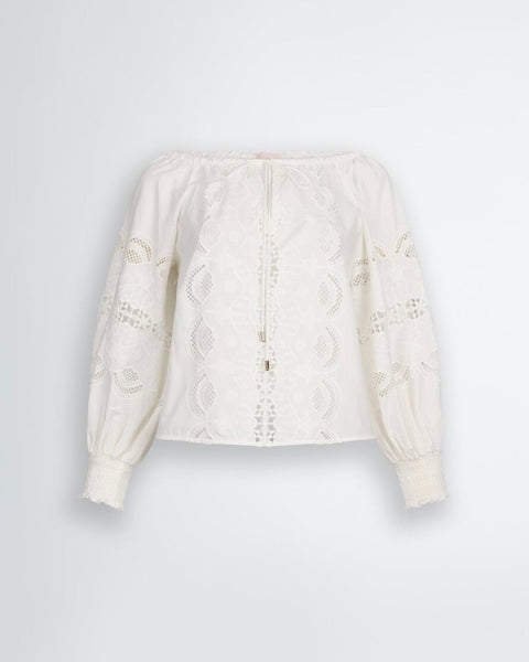 299915 LiuJo blouse en coton brodée