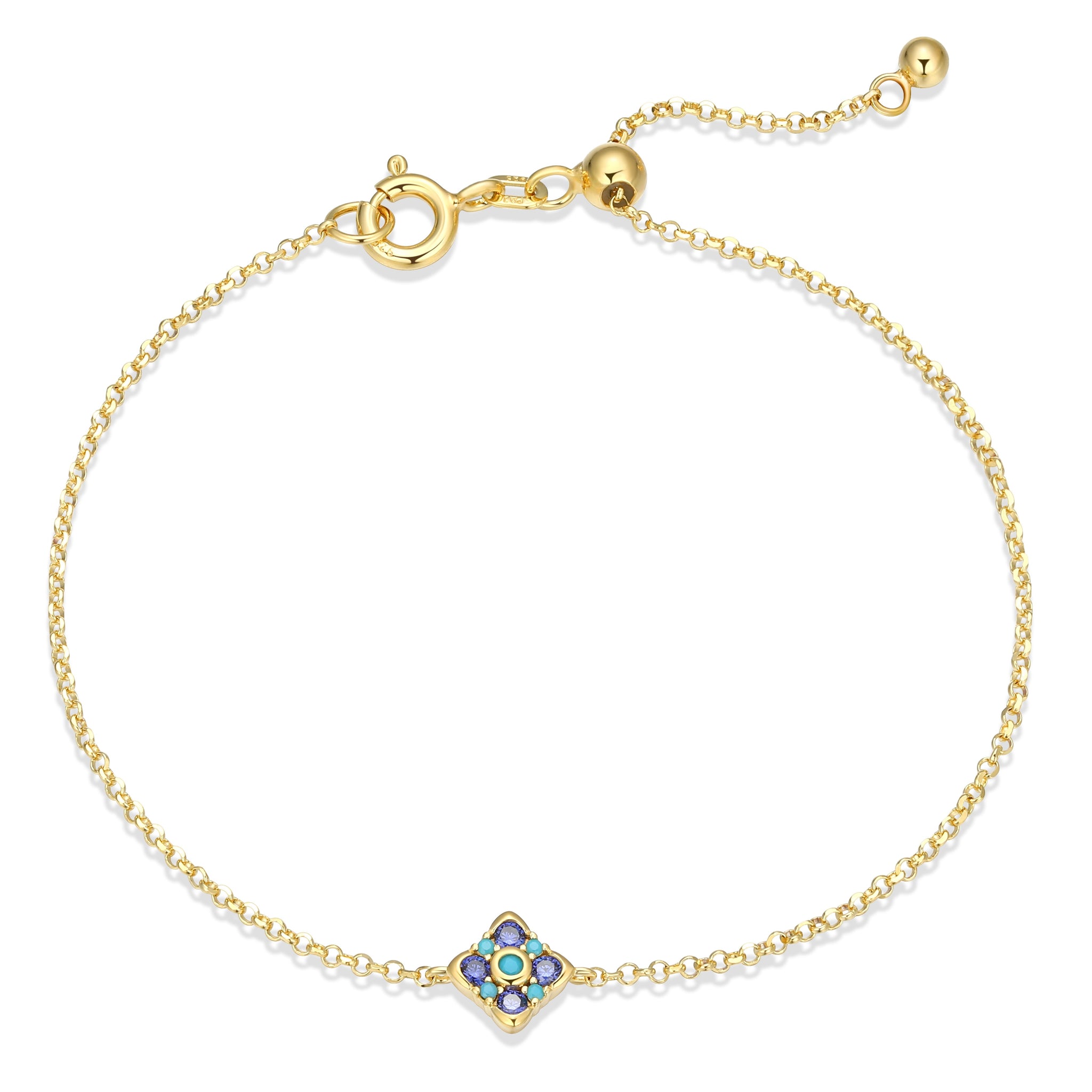 287415 Reign bracelet or breloque bleue
