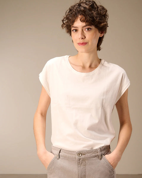374516 T-shirt en coton bio à col rond