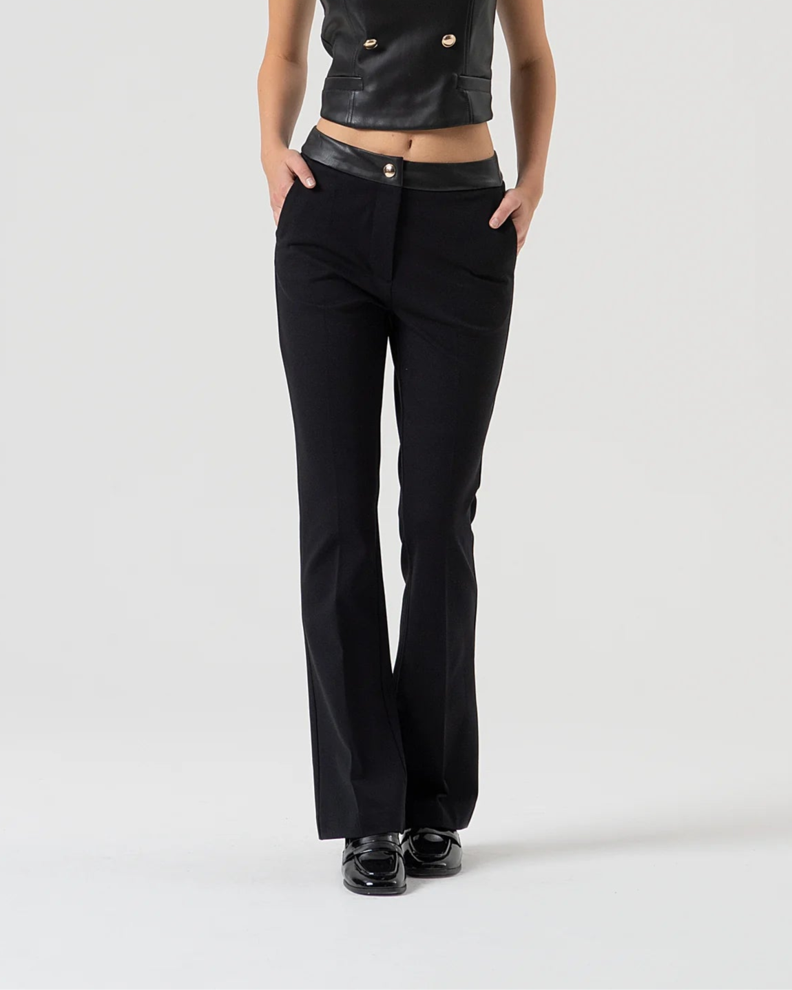 367825 Fracomina pantalon bootcut flare