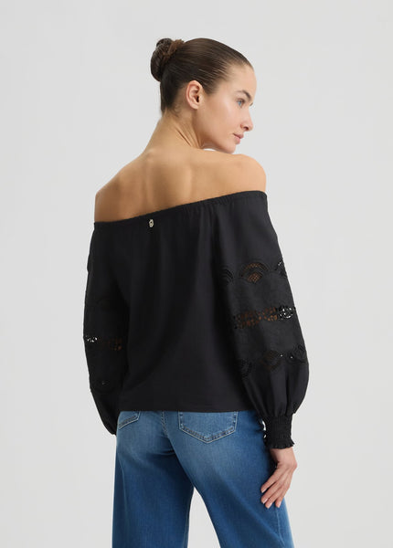 299915 LiuJo blouse en coton brodée
