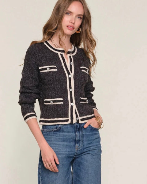 390425 Heartloom cardigan Yara charcoal