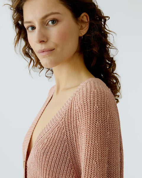 345016 Oui cardigan rose lurex