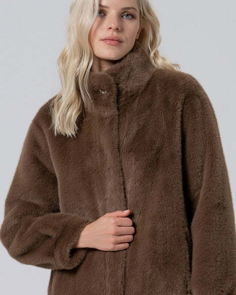 355725 SURKANA Manteau fausse-fourrure