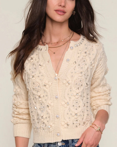 390625 Heartloom cardigan Tana crème