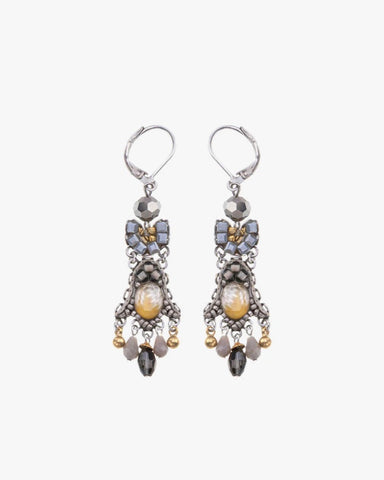 378725 AYALA BAR  Boucles d'oreilles grise et jaune