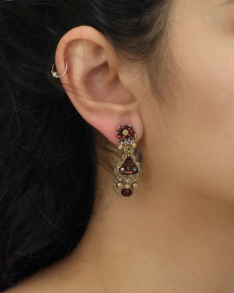 378025 AYALA BAR  Boucles d'oreilles bourgognes