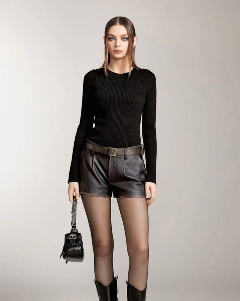 255524 Miss Sixty Chandail noir avec boutons or
