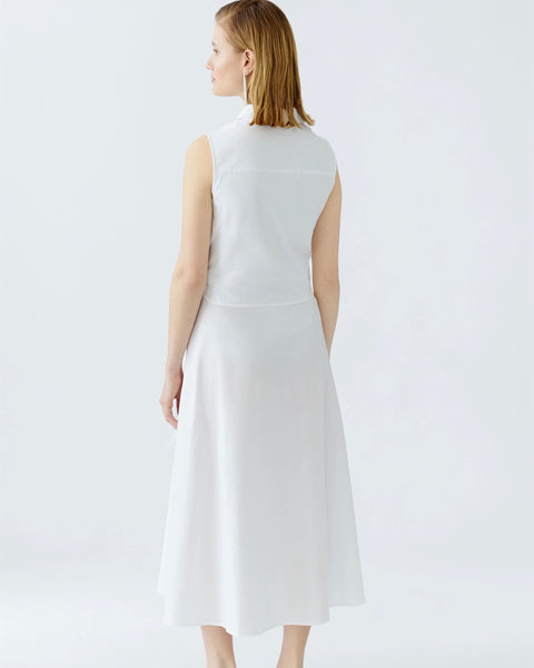 320115 OUI robe longue nouée blanche