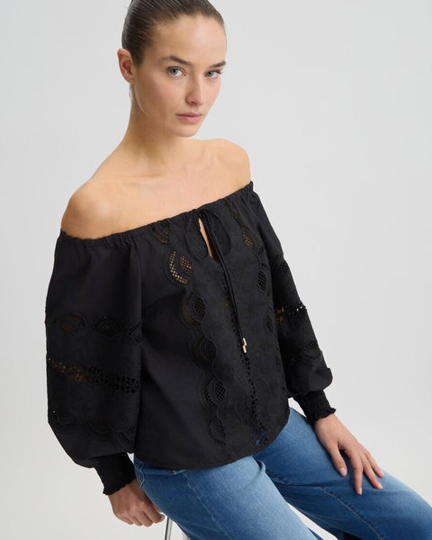 299915 LiuJo blouse en coton brodée