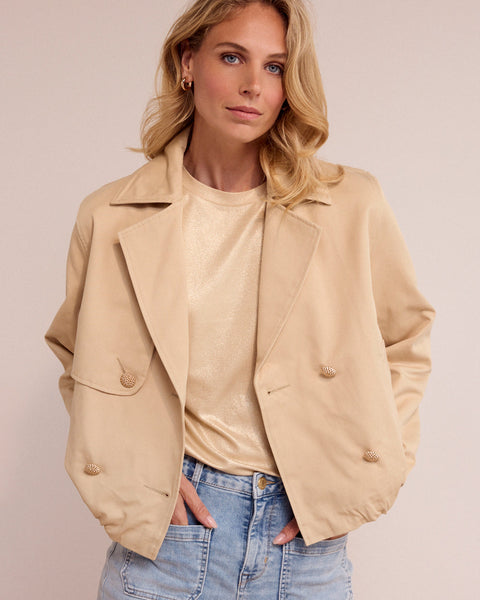 365516 Tramontana manteau crop style trench