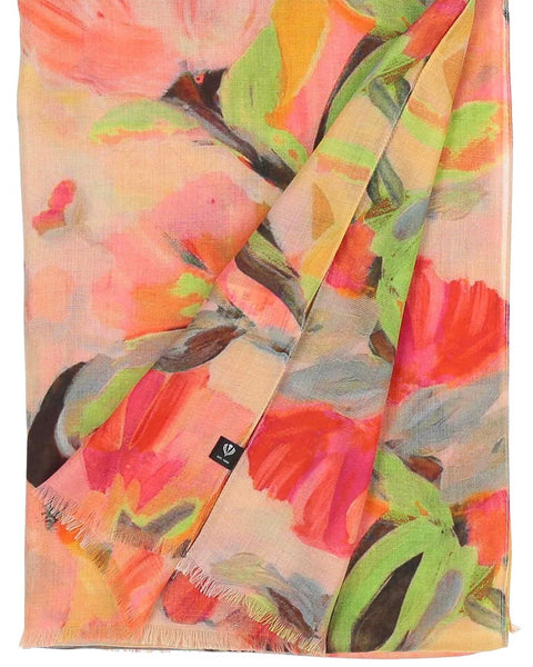 280715 Fraas foulard fin motifs floral couleurs vives