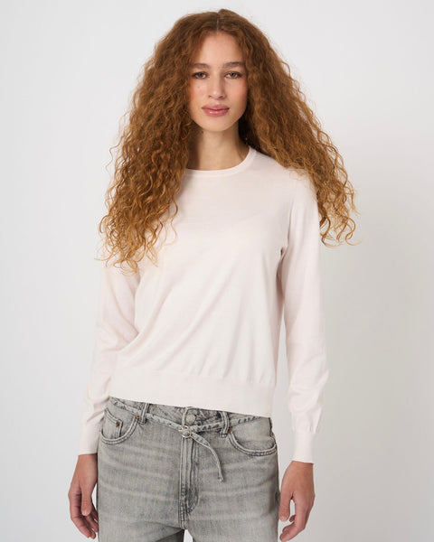 367116 Tricot coton rose pastel