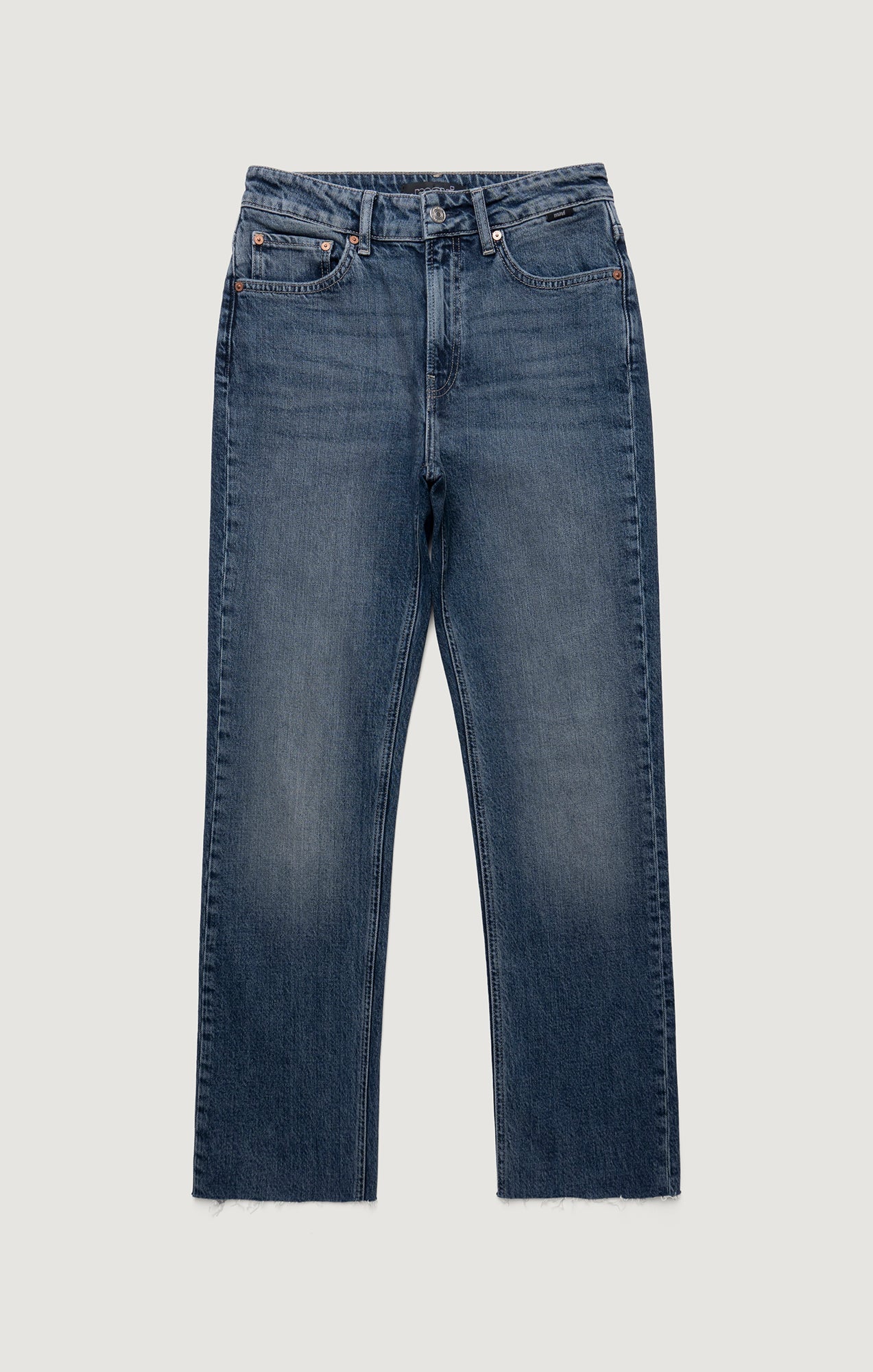 390125 Mavi jean droit bleu délavé NEW YORK