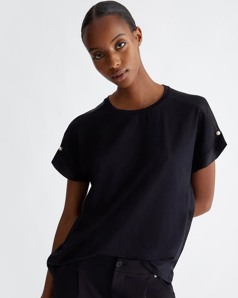 236324 Liu Jo top manche courte avec perle