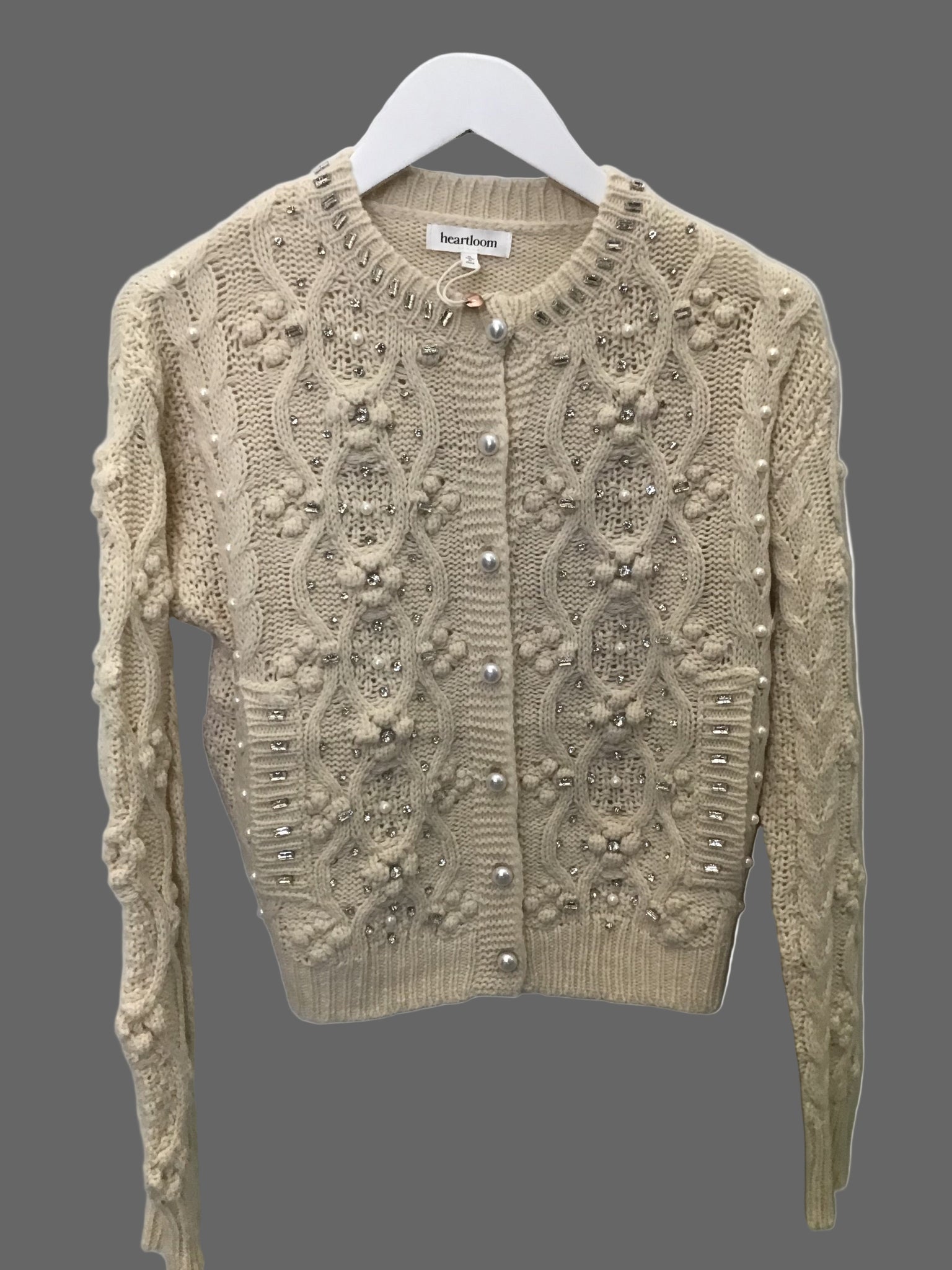 390625 Heartloom cardigan Tana crème