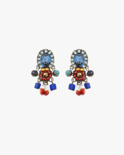 385516 AyalaBar boucle d’oreille indigo et rouge