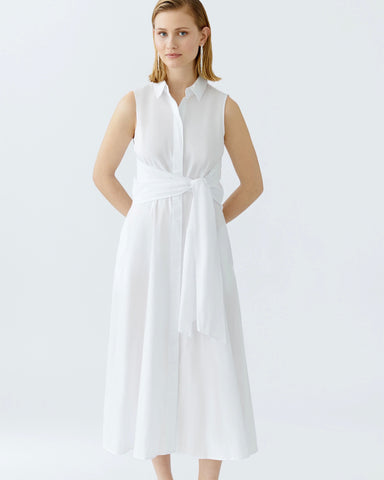 320115 OUI robe longue nouée blanche