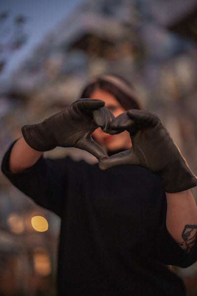 379525 Horiana gant cuir doublé laine