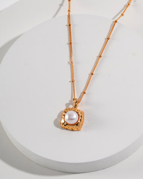 342125 L’ACTUEL chaîne argent 925 plaqué or rose perle d’eau douce