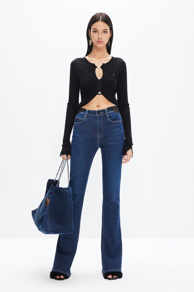 617123 Miss Sixty Jean patte large avec dentelle noir à la taille
