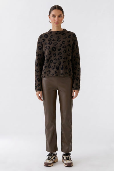 412626 Oui pantalon cuir végan
