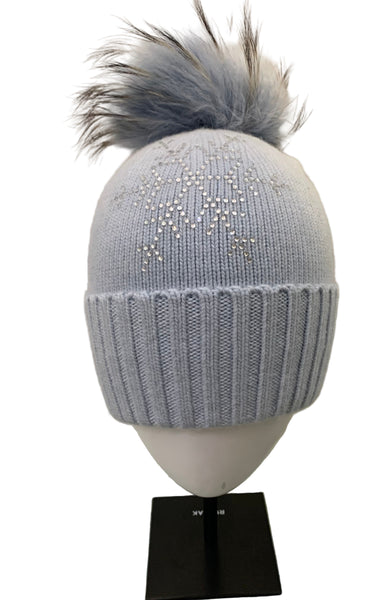 380025 PRENELOVE Teresa Toque tuque à pompon et flocon en paillettes