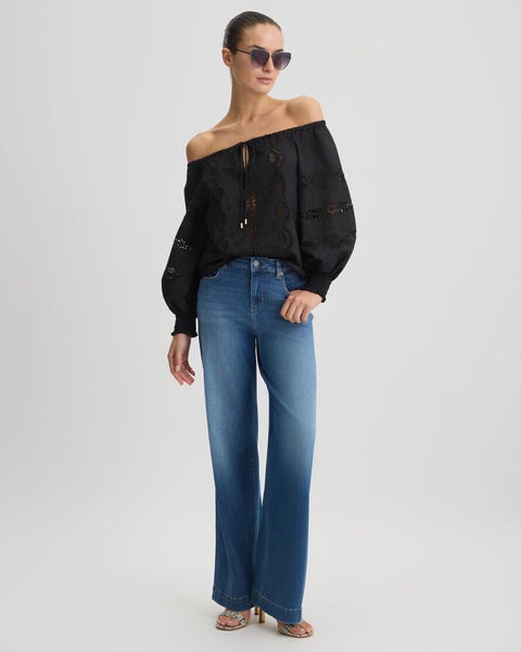 299915 LiuJo blouse en coton brodée