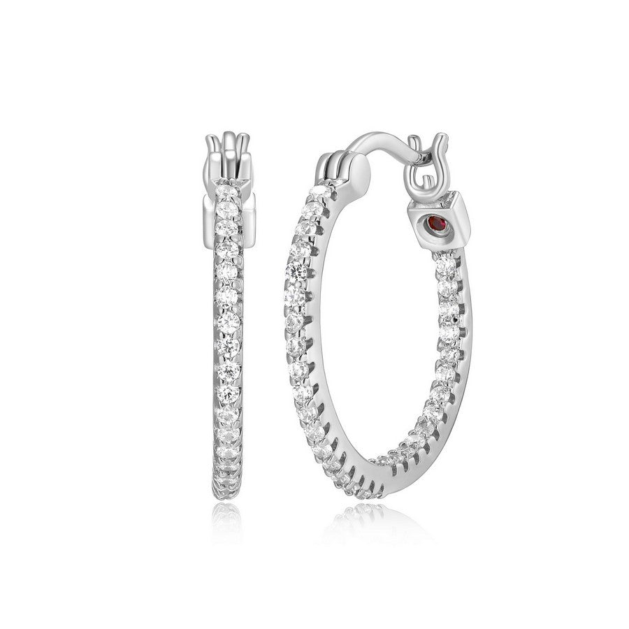 374425 Elle boucles d’oreilles anneaux zircons RODEO DRIVE