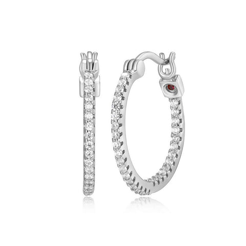 374425 Elle boucles d’oreilles anneaux zircons RODEO DRIVE