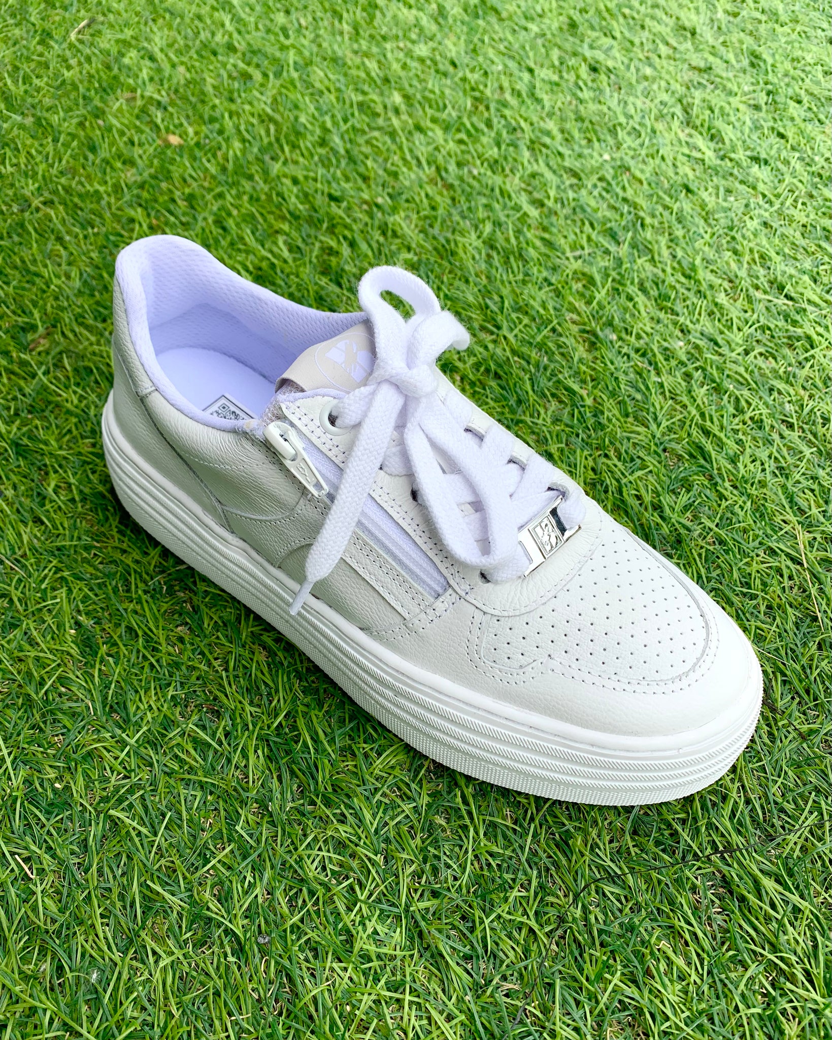 279515 Bottero espadrille blanche en cuir