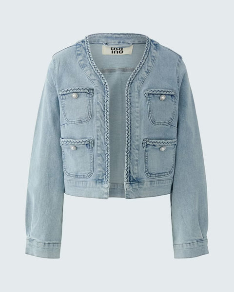 361216 OUI Veste de jeans avec boutons en  perle