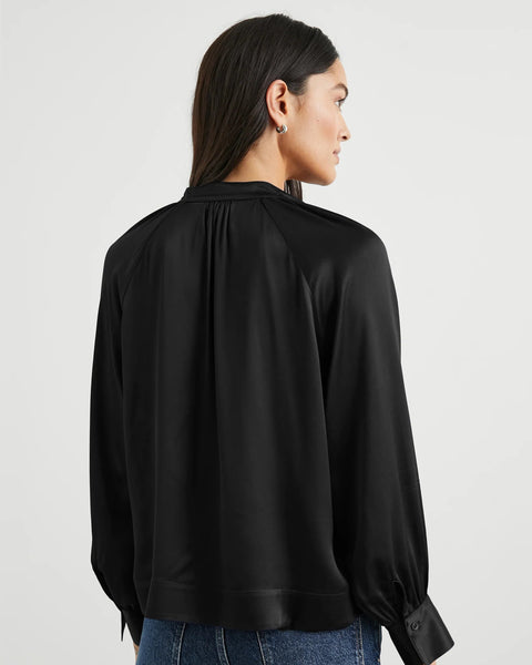 207524 Rails Blouse satinée noir