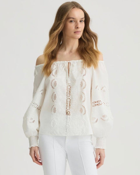 299915 LiuJo blouse en coton brodée