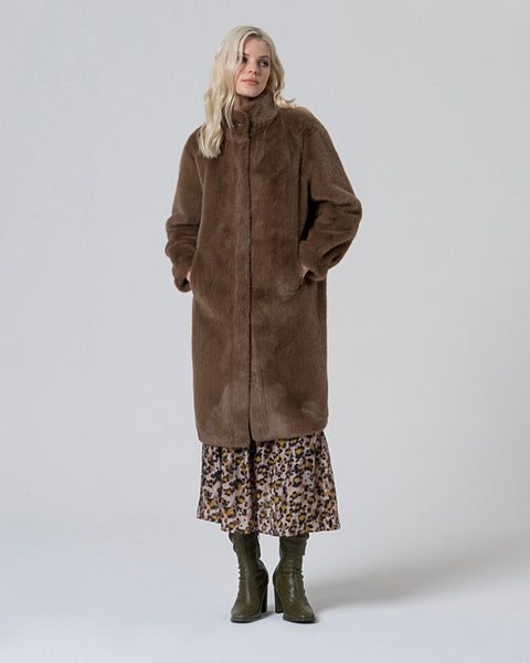 355725 SURKANA Manteau fausse-fourrure